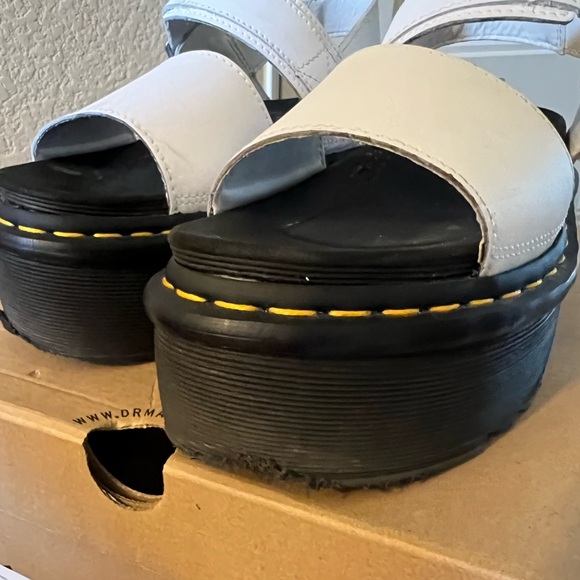 Dr Martens White Voss Quad Womens Size US 8 Leather Platform Sandal - Picture 4 of 11
